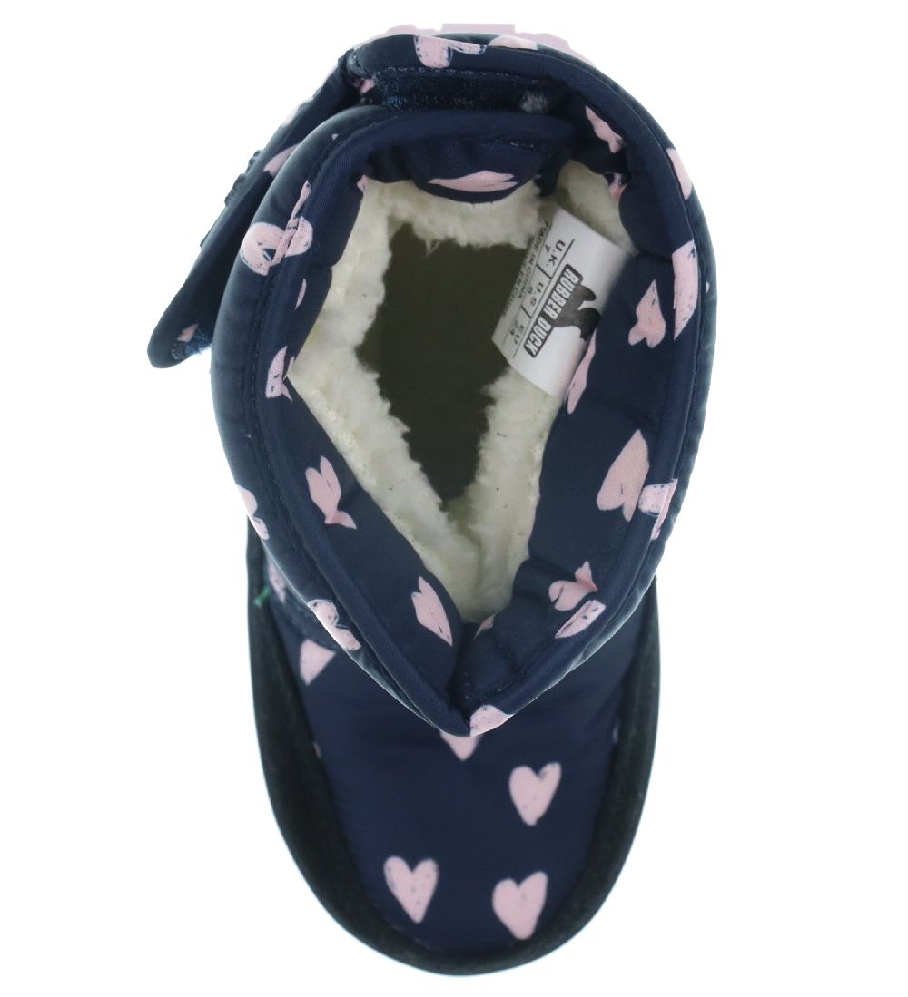 Rubber Duck Winterstiefel - Navy m. Rosa Herzen