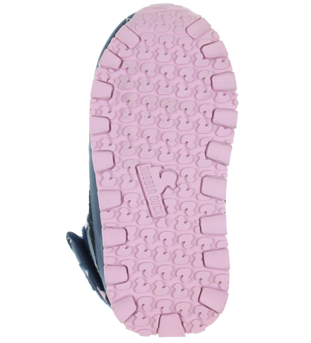 Rubber Duck Winterstiefel - Navy m. Rosa Herzen