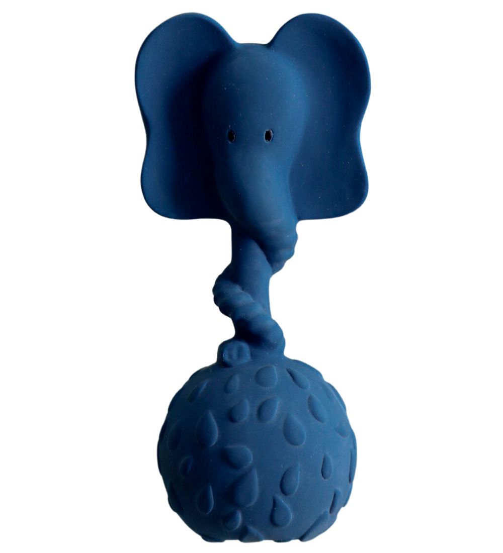 Natruba Skallra - Naturgummi - Elefant - Blå
