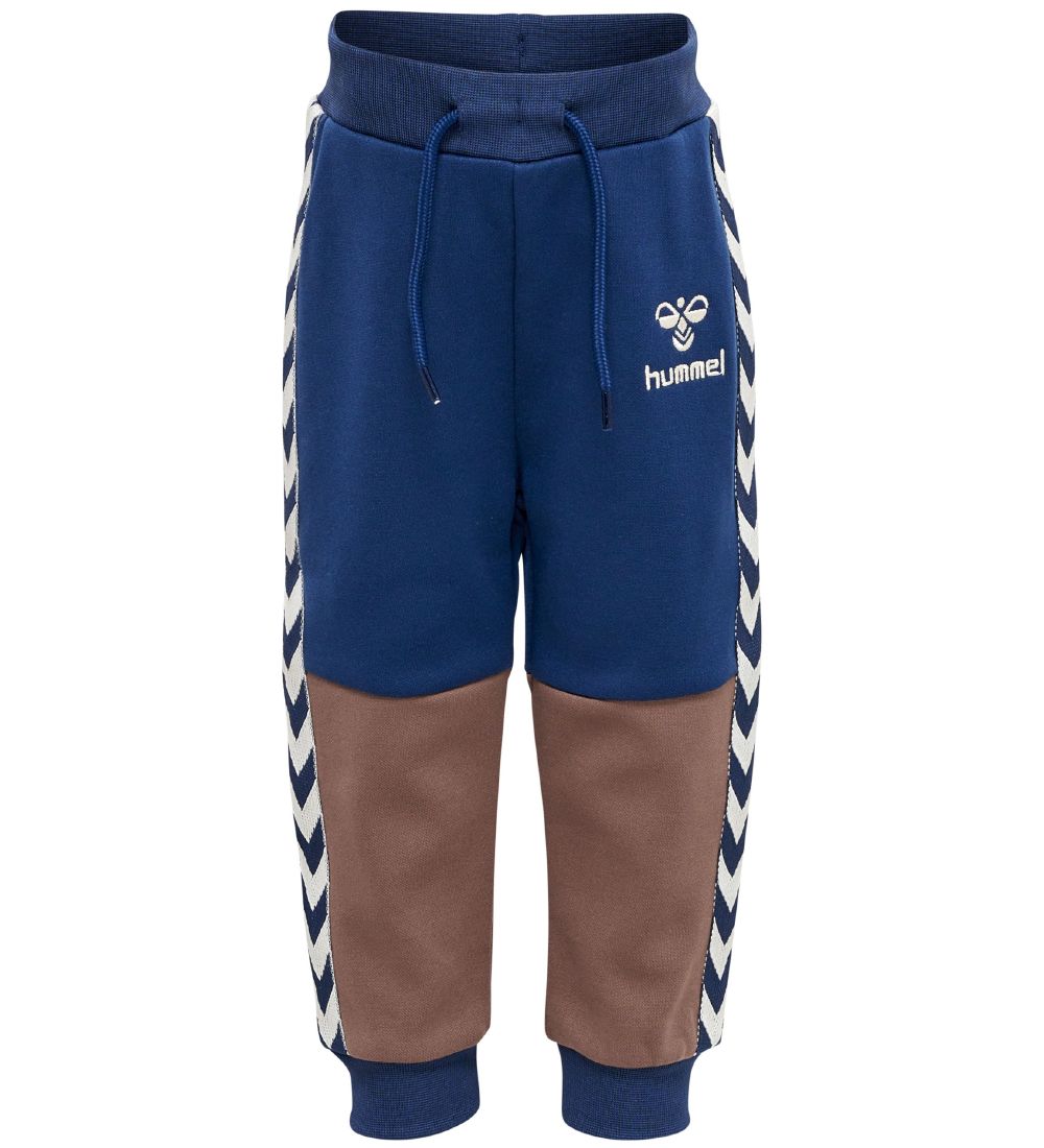 Hummel Trousers - hmlOlek - Sargasso Sea w. Brown