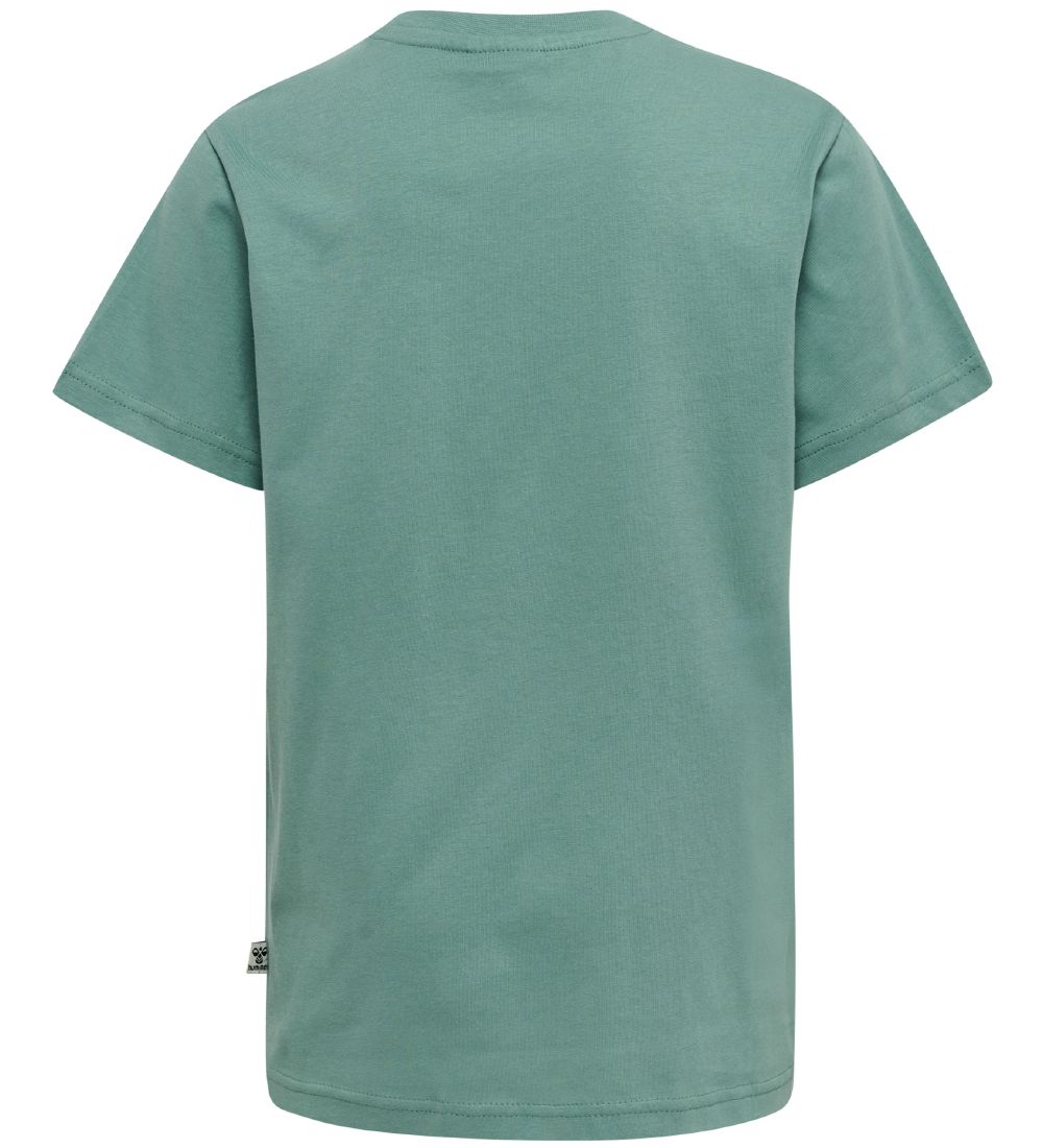 Hummel T-shirt - hmlTres - Mineral Blue w. Logo