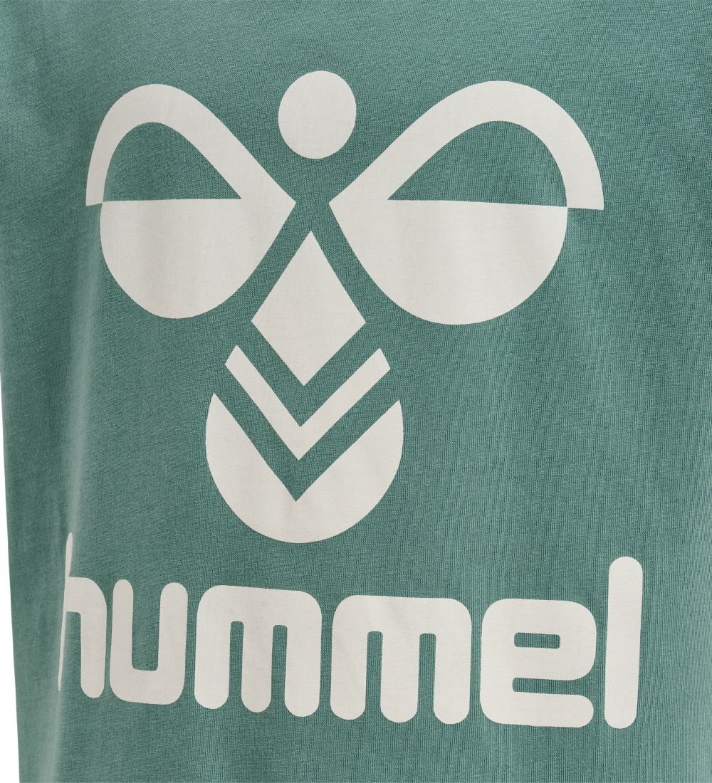 Hummel T-shirt - hmlTres - Mineral Blue w. Logo
