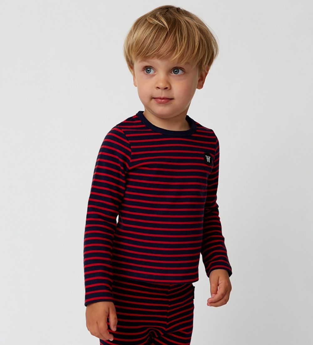 Wood Wood Blouse - Kim - Navy/Red Stripes