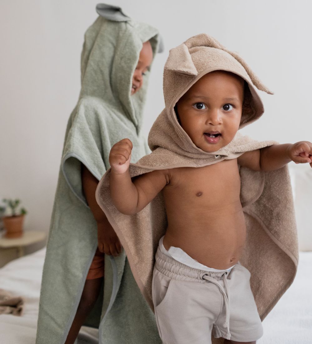 BIBS Hooded Towel - 68x66 cm - Kangaroo - Vanilla