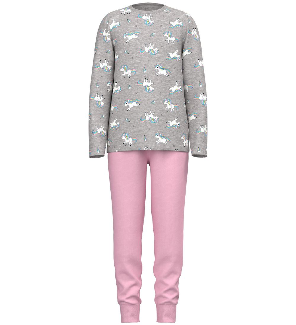 Name It Pyjama Set - Noos - NkfNightset - Grey Melange
