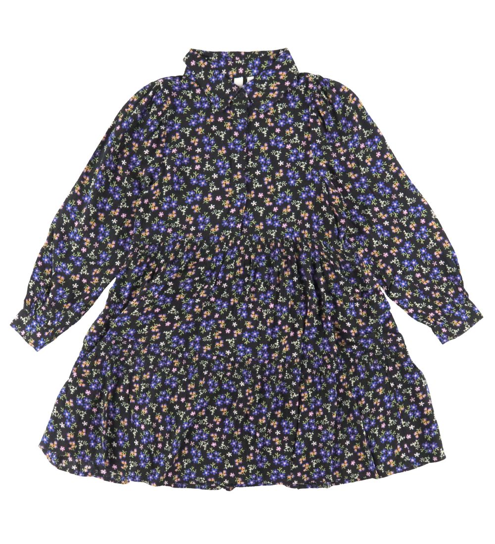 Pieces Kids Dress - PkSimone - Black/Flower