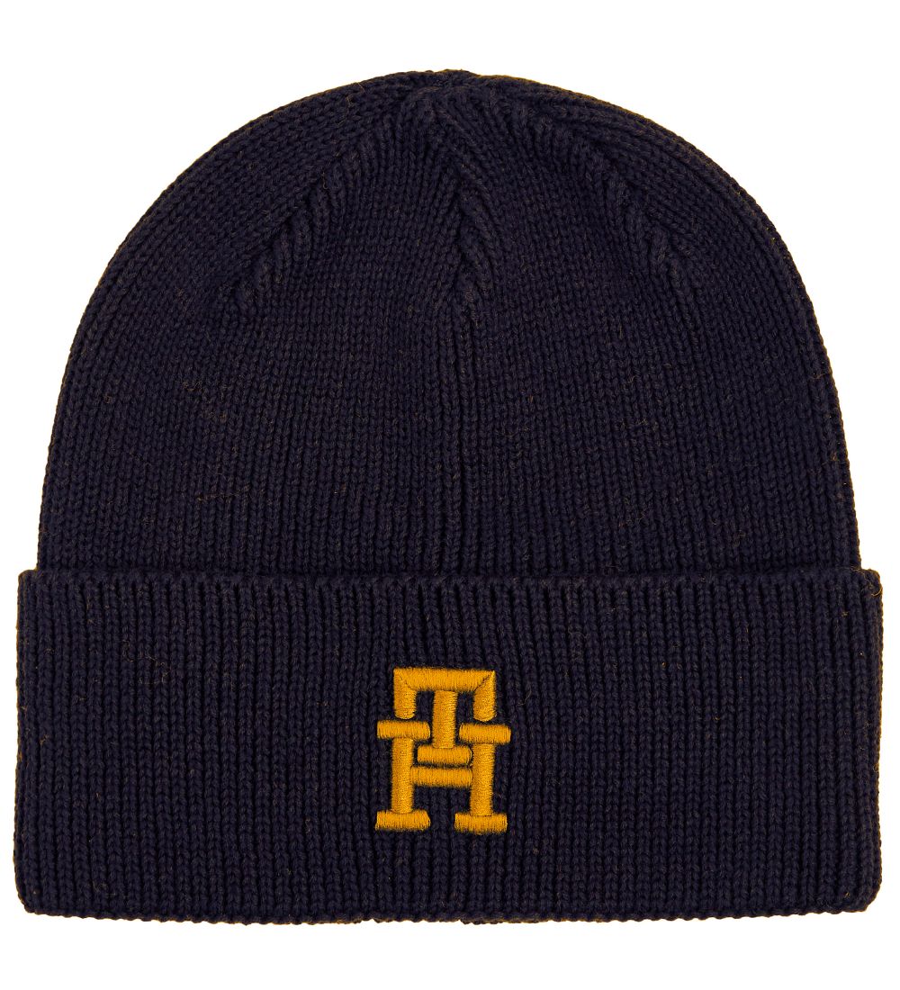 Tommy Hilfiger Beanie - Knitted - Black w. Monogram