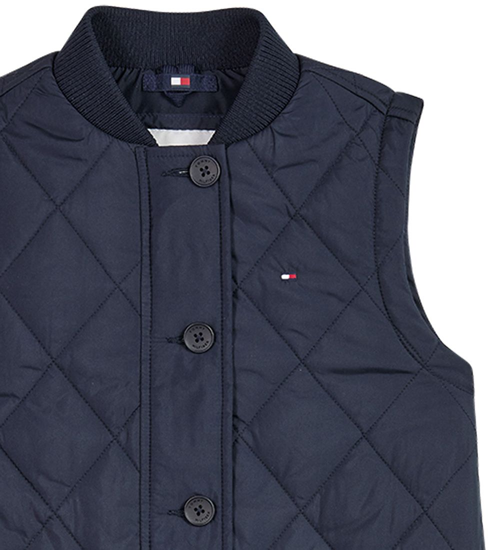 Tommy Hilfiger Padded Gilet - Long - Desert Cloudy