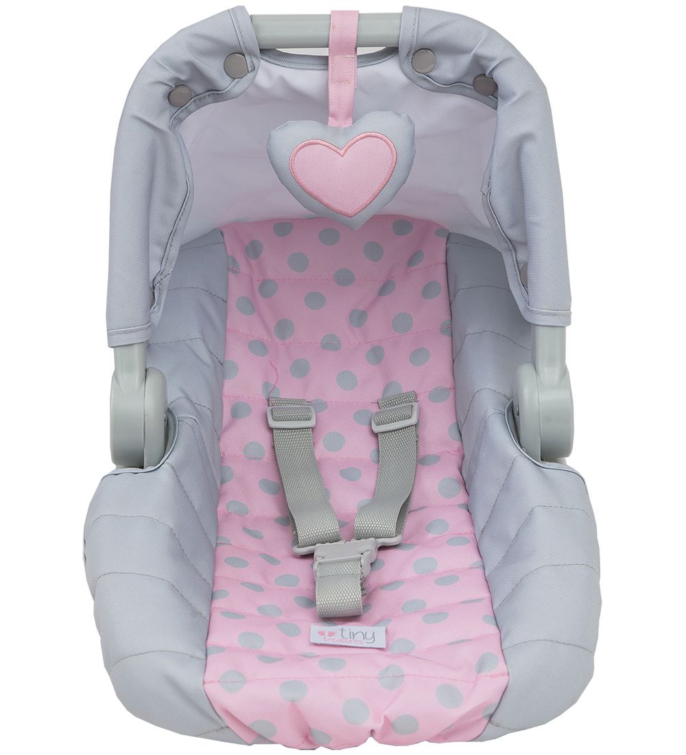 Tiny Treasures Doll Accessories - Car Seat - Grey/Pink