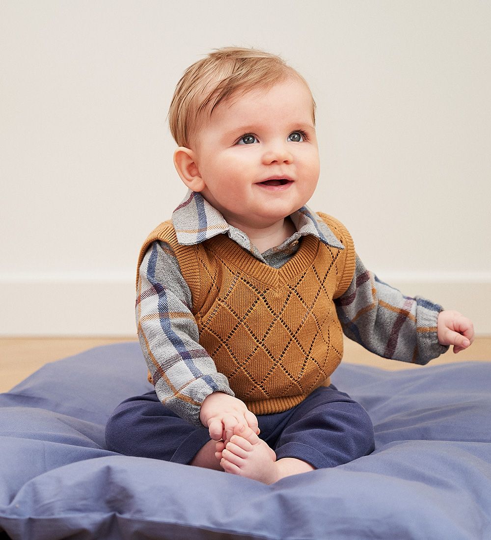 Müsli Shirt Bodysuit - Check Twill - Indigo