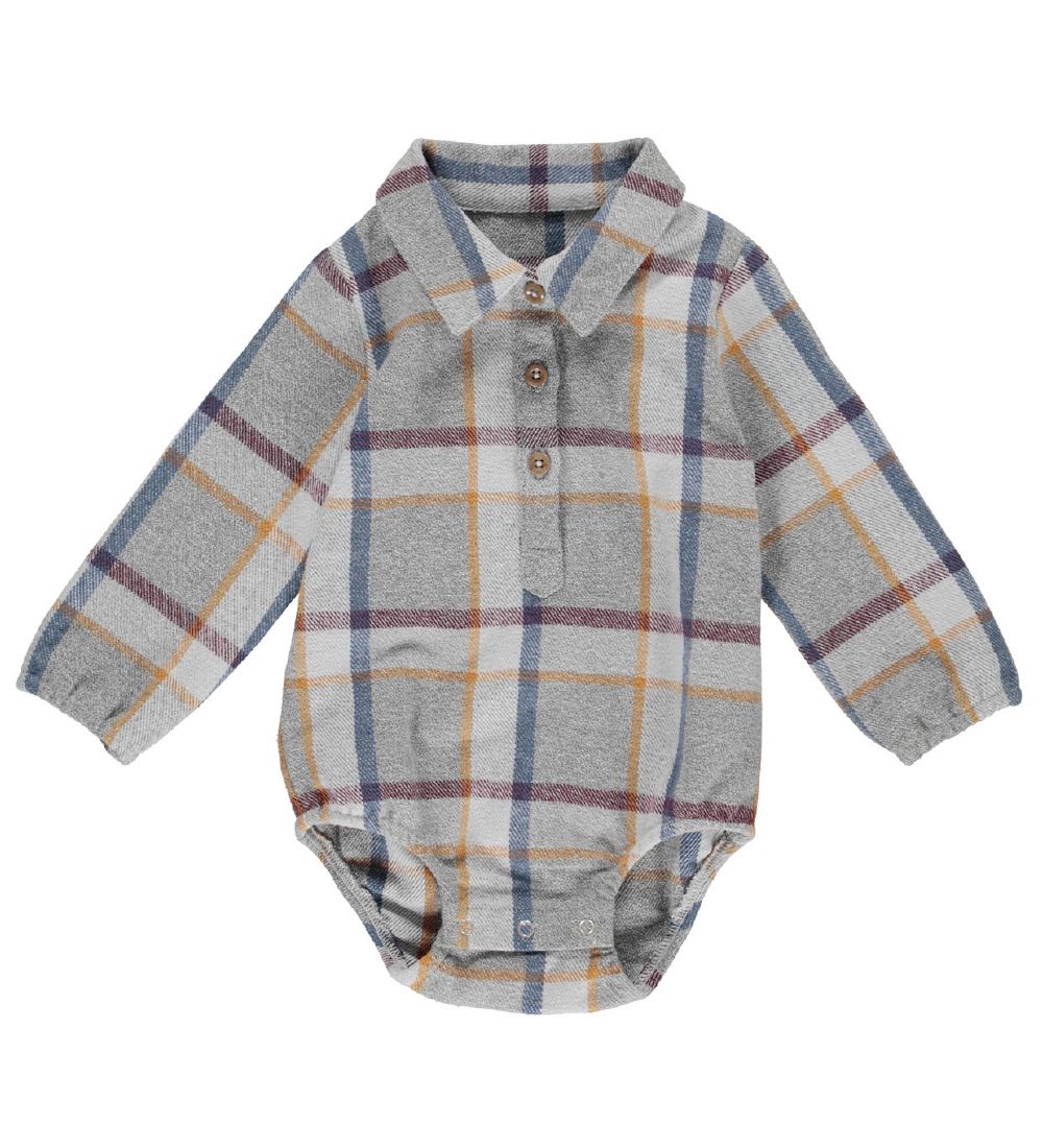 Müsli Shirt Bodysuit - Check Twill - Indigo