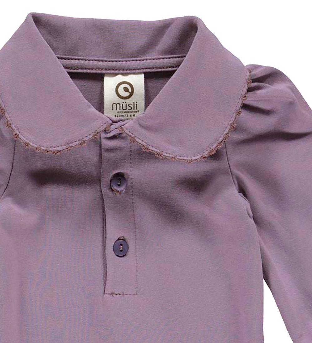 Müsli Shirt Bodysuit æ/s - Cozy Me - Lilac Fog