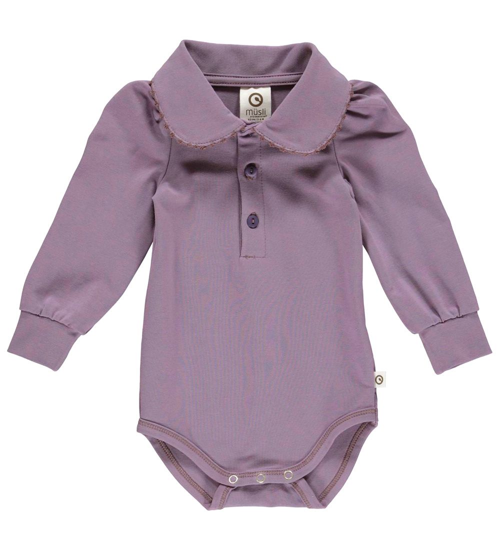 Müsli Shirt Bodysuit æ/s - Cozy Me - Lilac Fog