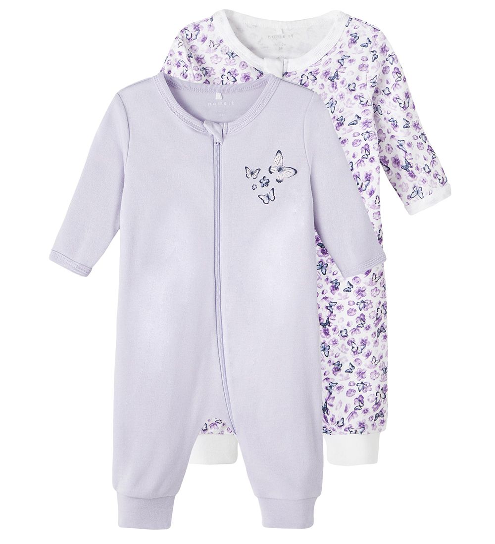 Name It Nightsuit - Noos - NbfNightsuit - 2-Pack - Puprle Heathe