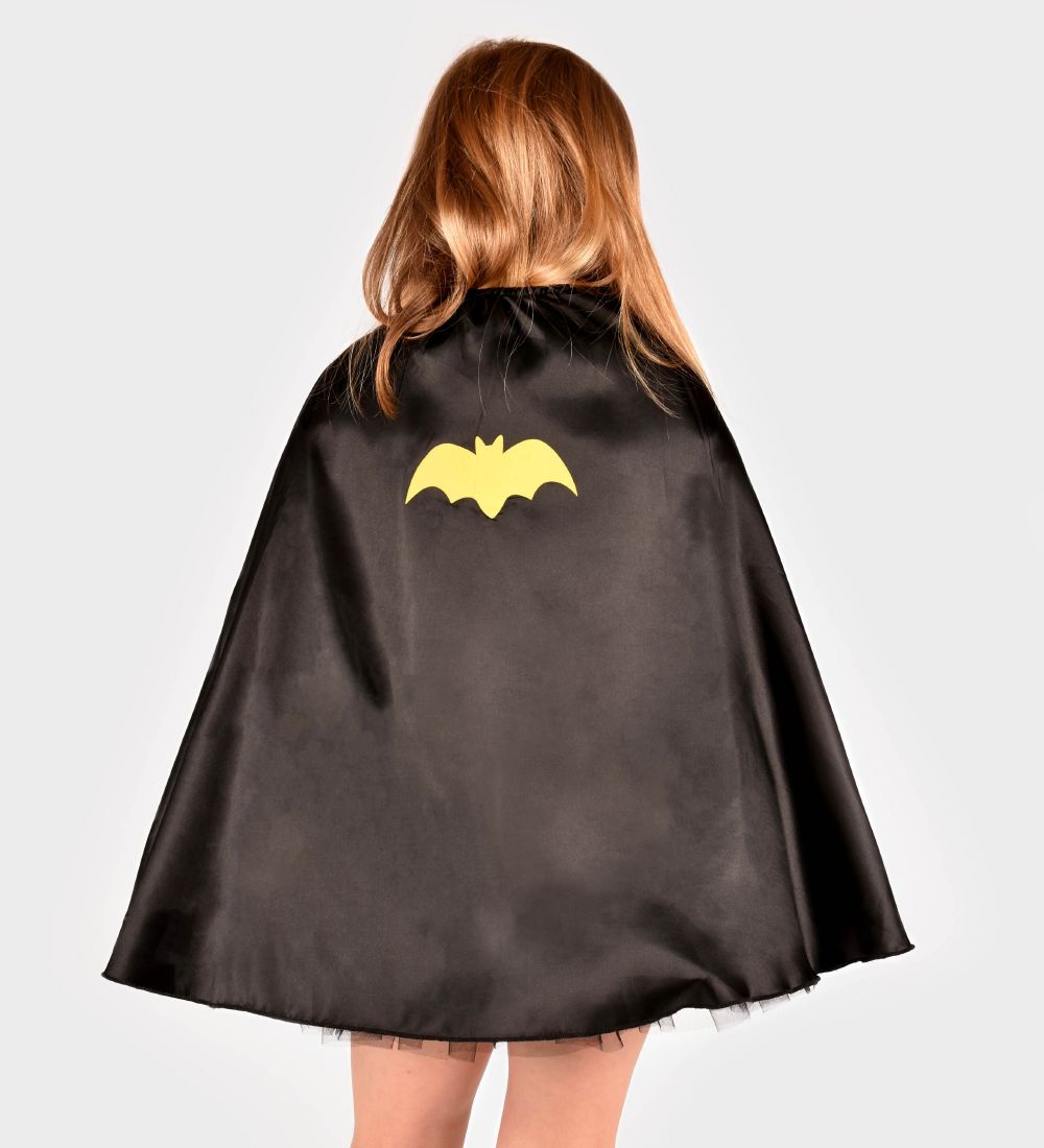 Den Goda Fen Costume - Batgirl Dress w. Cloak - Black