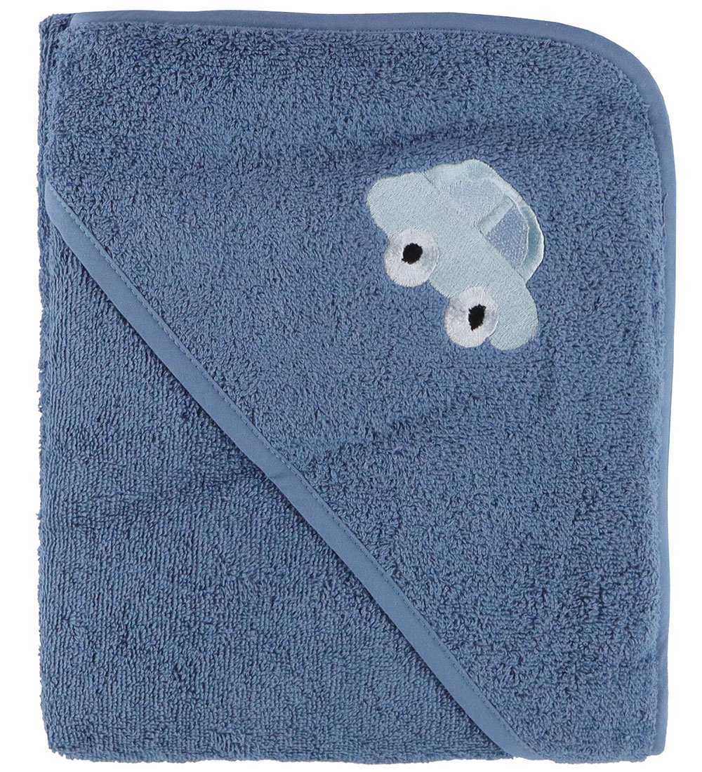 Nørgaard Madsens Babyhanddoek - 100x100 cm - Denim Blue m. Auto