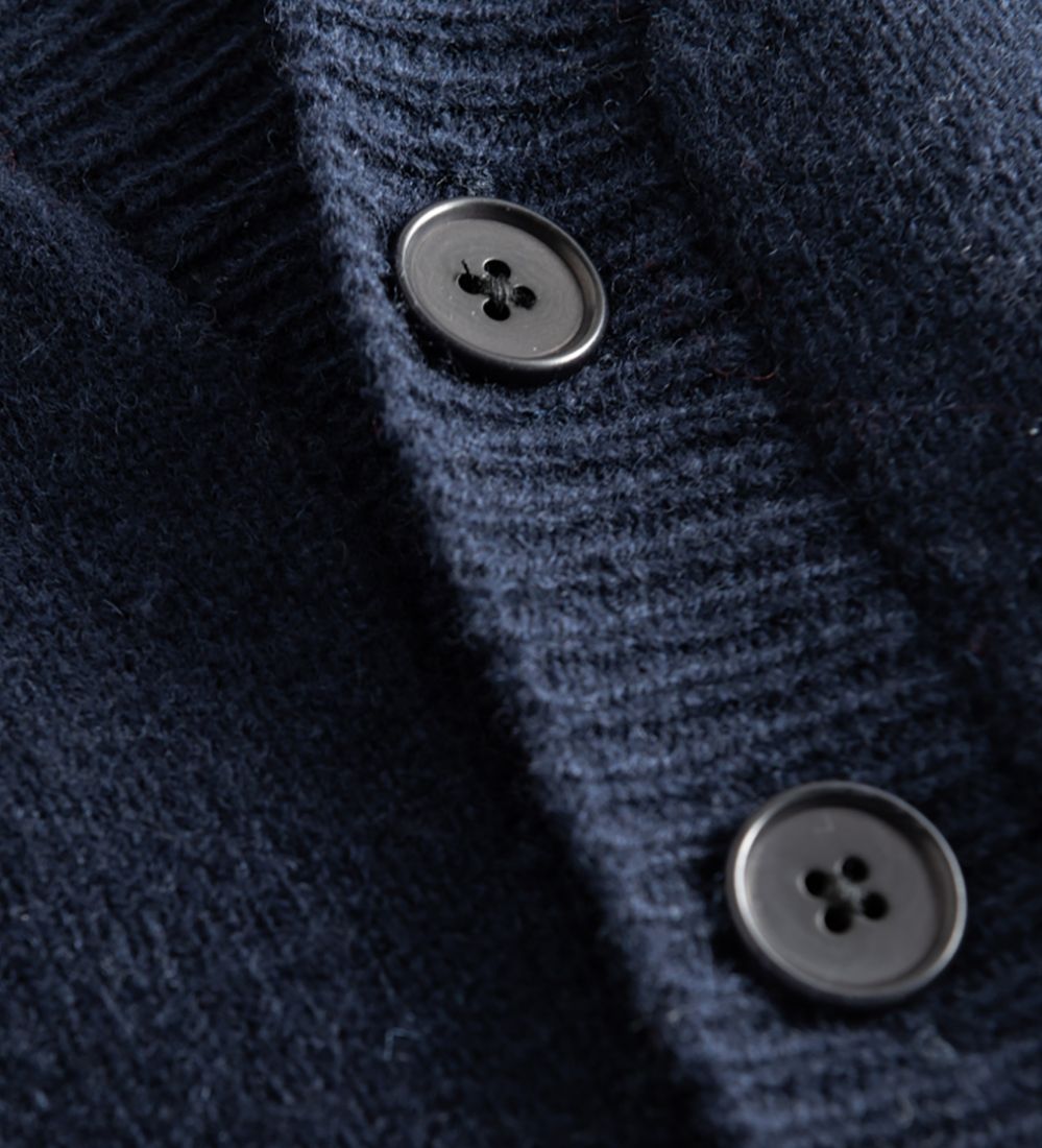 Wood Wood Cardigan - Knitted - Lamb's wool - Otis - Navy