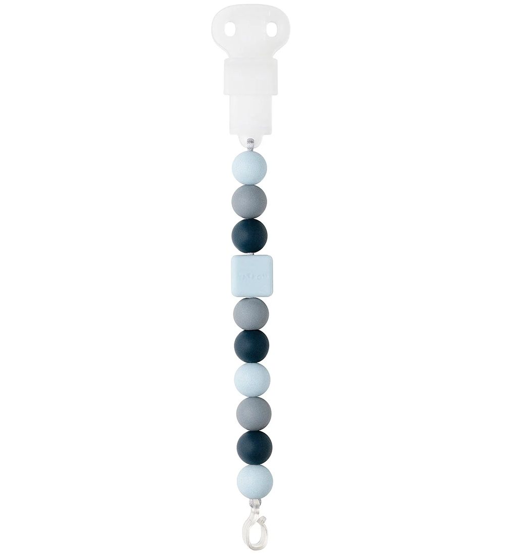 Nattou Pacifier Clip - Silicone - Navy