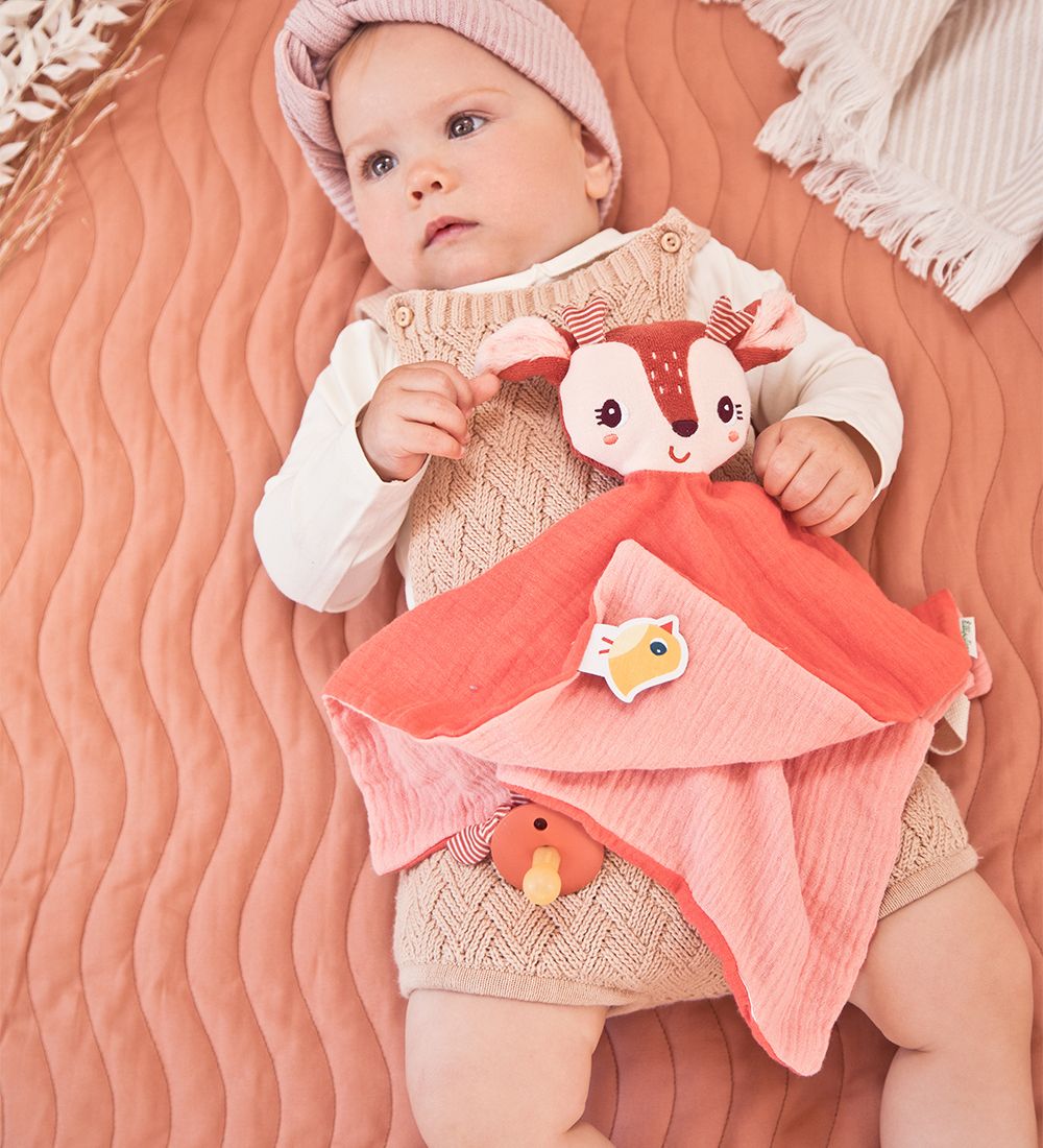 Lilliputiens Comfort Blanket - 32x32 cm - Stella - Rust-Red