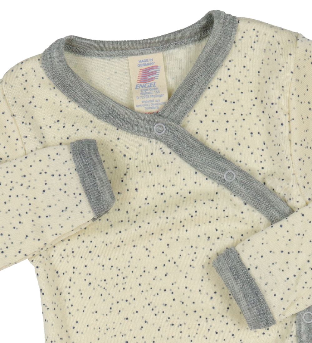 Engel Wrap Bodysuit l/s - Wool/Silk - Natural