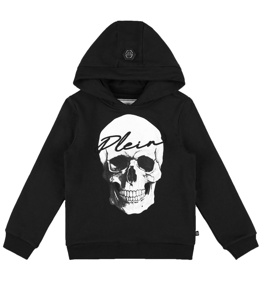 Philipp Plein Hoodie - Stones Skull - Black w. White