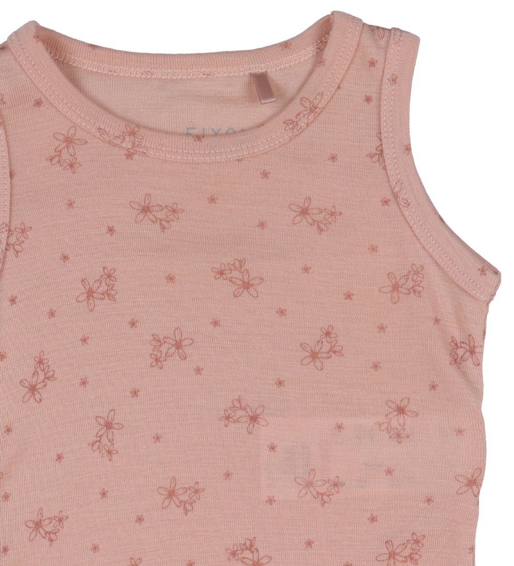 Fixoni Bodysuit Sleeveless - Wool/Silk - Misty Rose w. Stars
