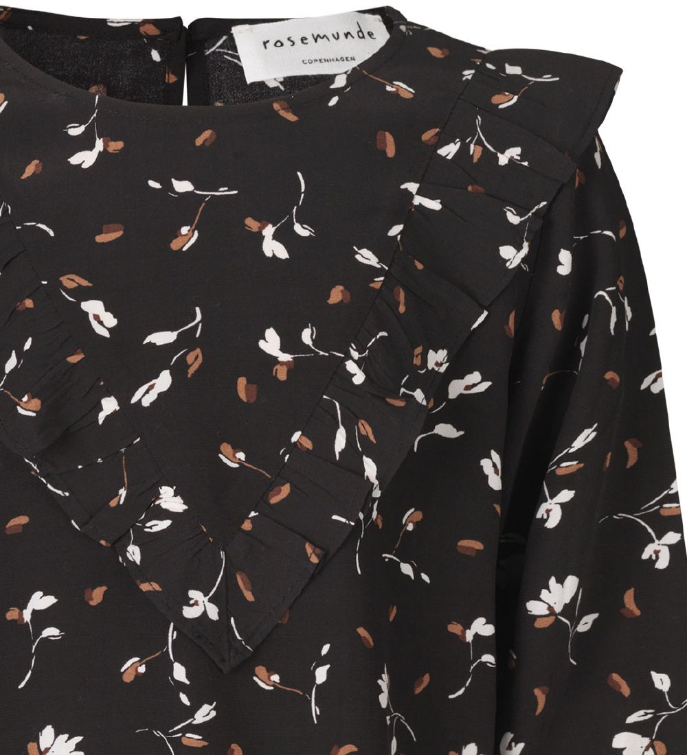 Rosemunde Skjortblus - Black Day Flower Print