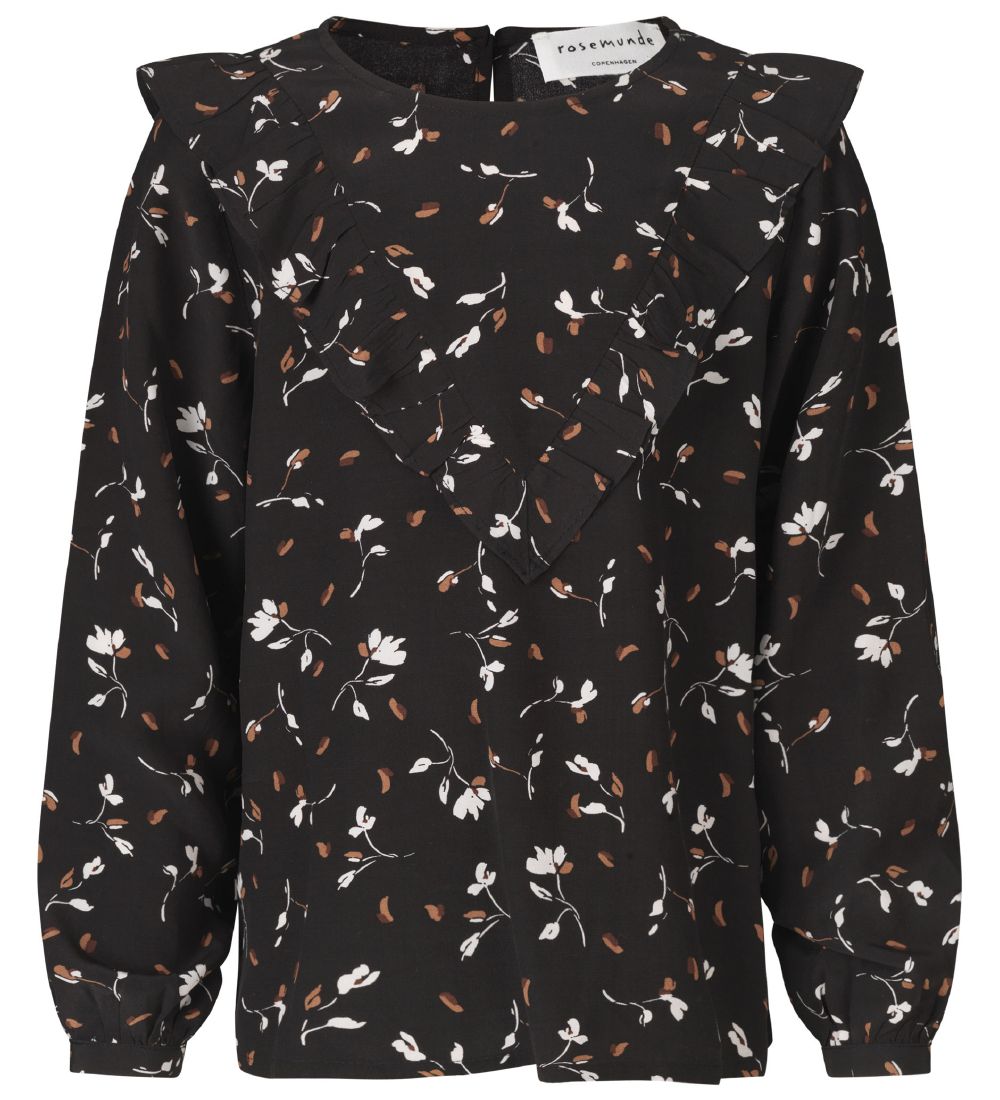 Rosemunde Skjortblus - Black Day Flower Print