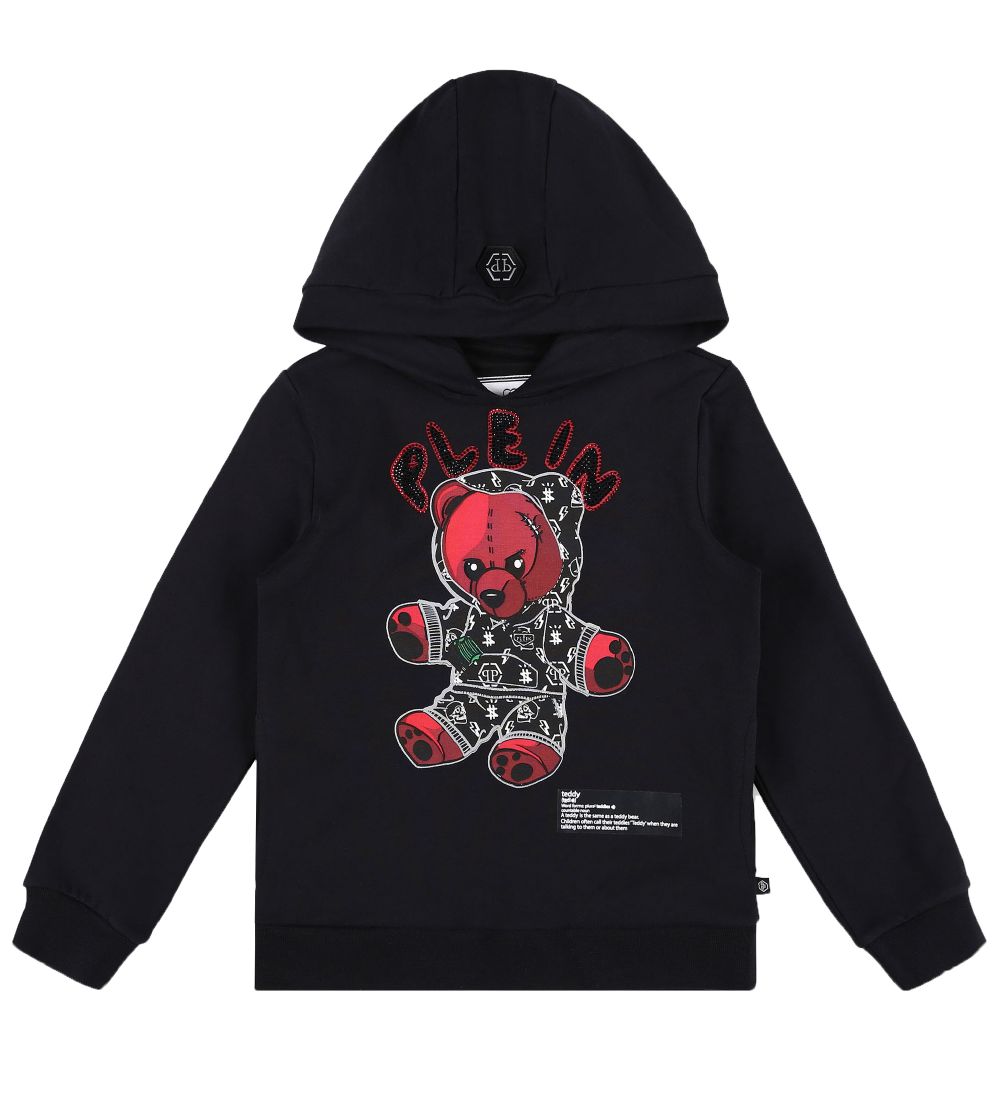Philip Plein - Kapuzenpullover - Teddy - Black/Rot