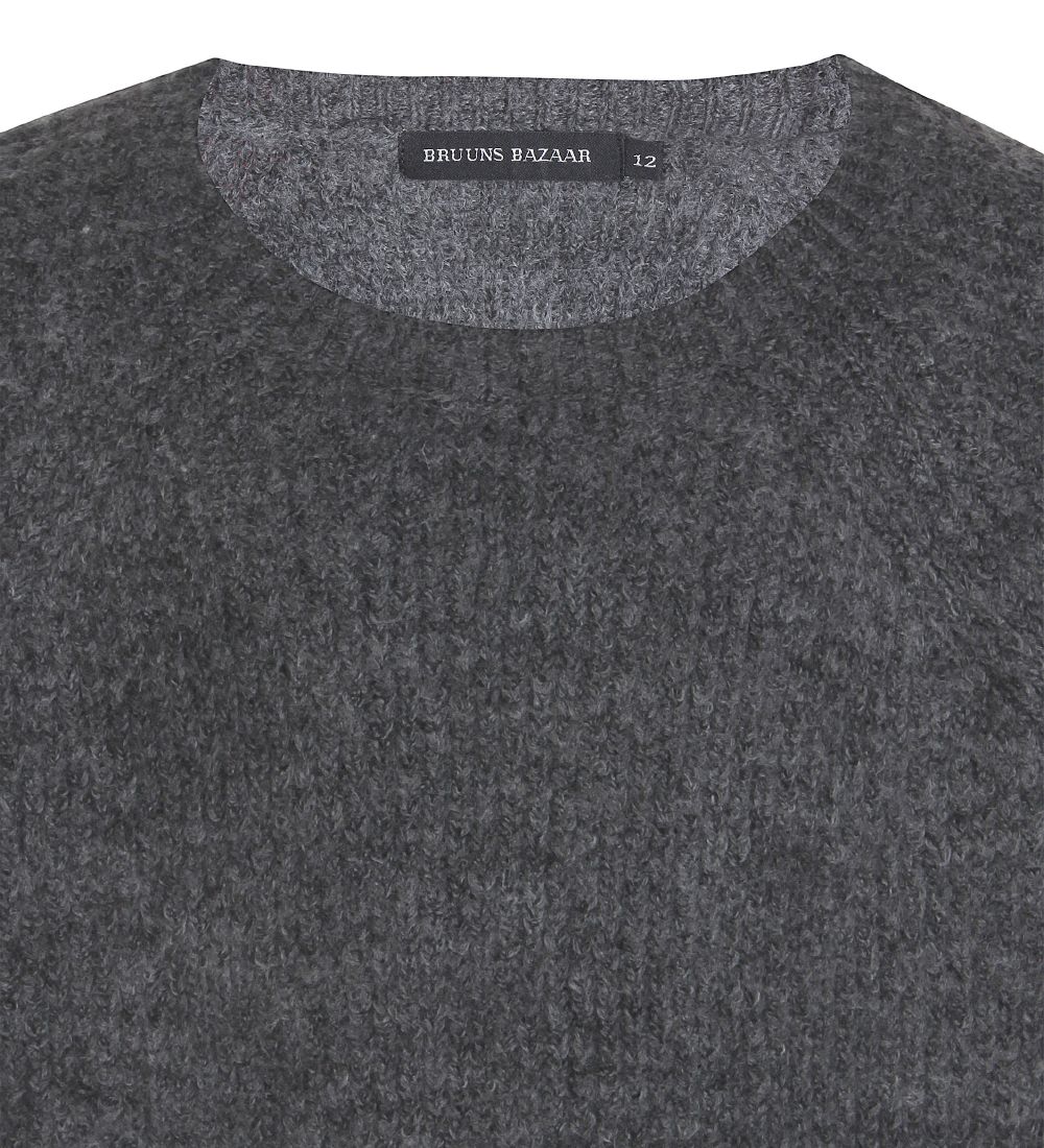Bruuns Bazaar Blouse - Knitted - Rib - Dagfrid - Semi Grey Melan