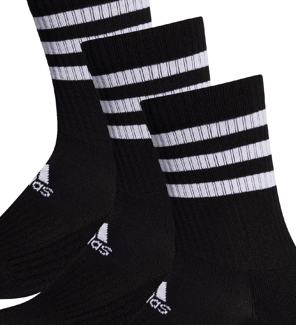 adidas Performance Socks - 3 Stripes Cushioned - 3-Pack - Black