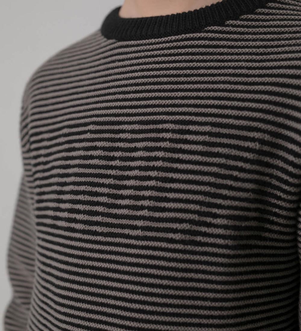 Petrol Industries Blouse - Knitted - Black/Grey Striped