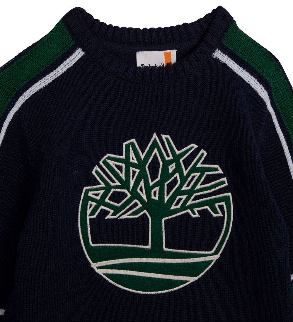Timberland Blouse - Ambiance - Cotton/Wool - Navy/Green w. Logo