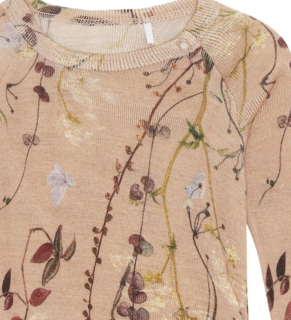 Molo Bodysuit l/s - Farai - Wool - Delicate Branches