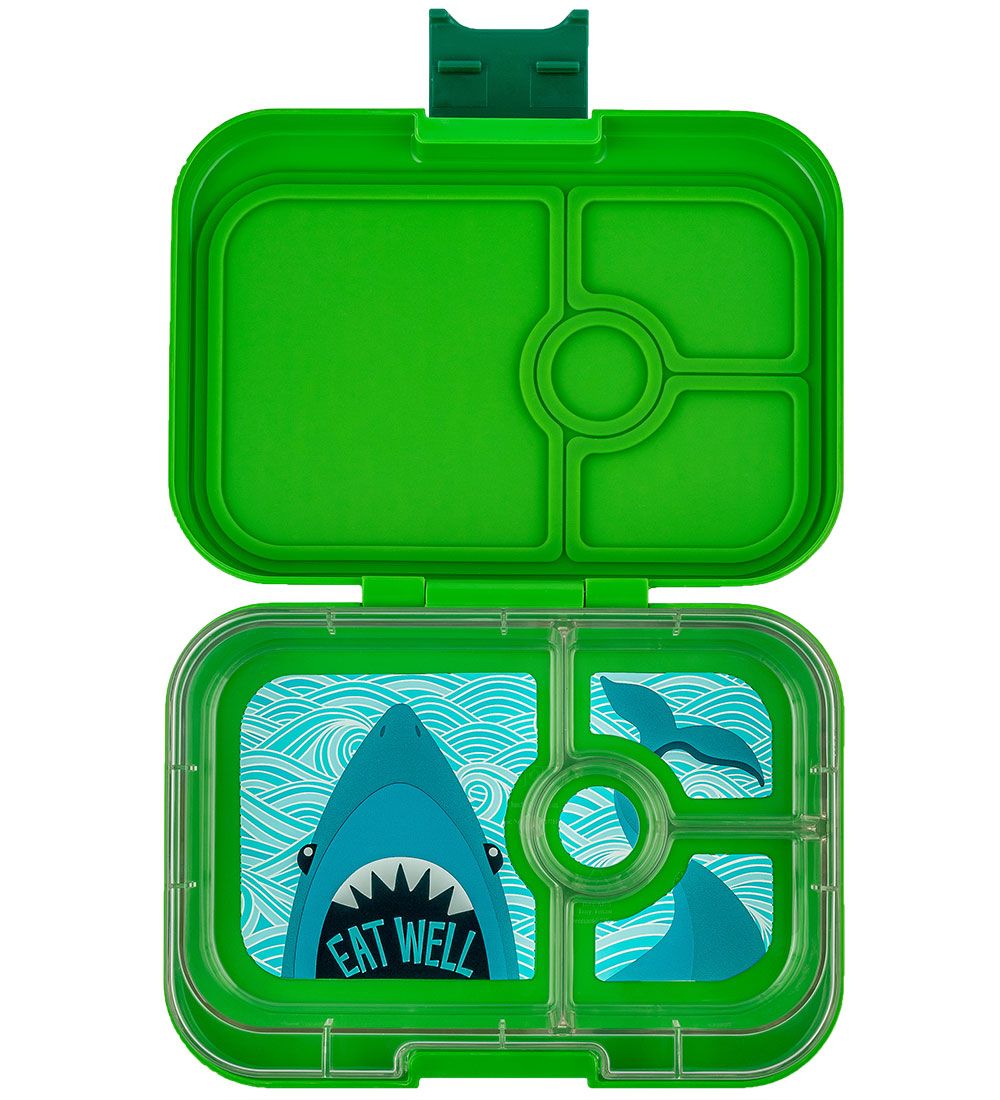 Yumbox Lunchbox w. 4 Rum - Bento Panino - Bamboo Green Shark