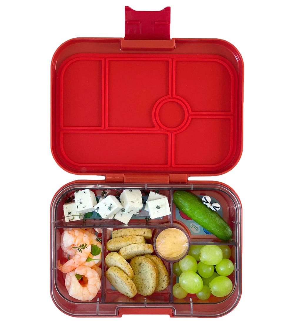 Yumbox Lunchbox w. 6 Room - Bento Original - Wow Red Funny Monst