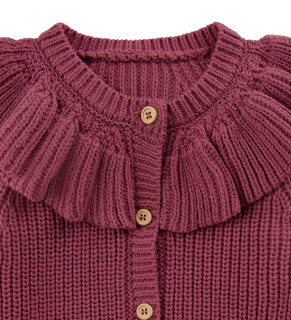 The New Siblings Cardigan - Solly - Knitted - Maroon
