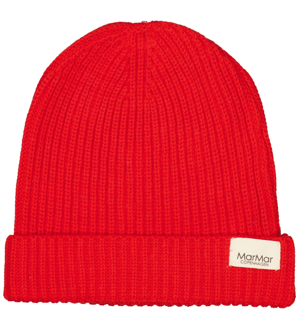 MarMar Beanie - Knitted - Wool - Atlas - Poppy