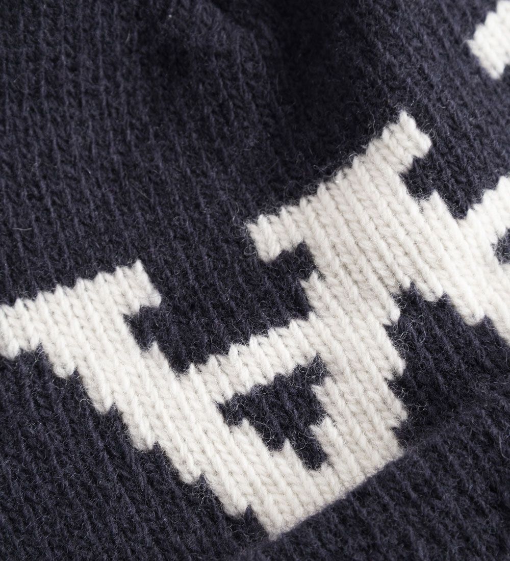 Wood Wood Beanie w. Pom-Pom - Wool - Kai - Navy
