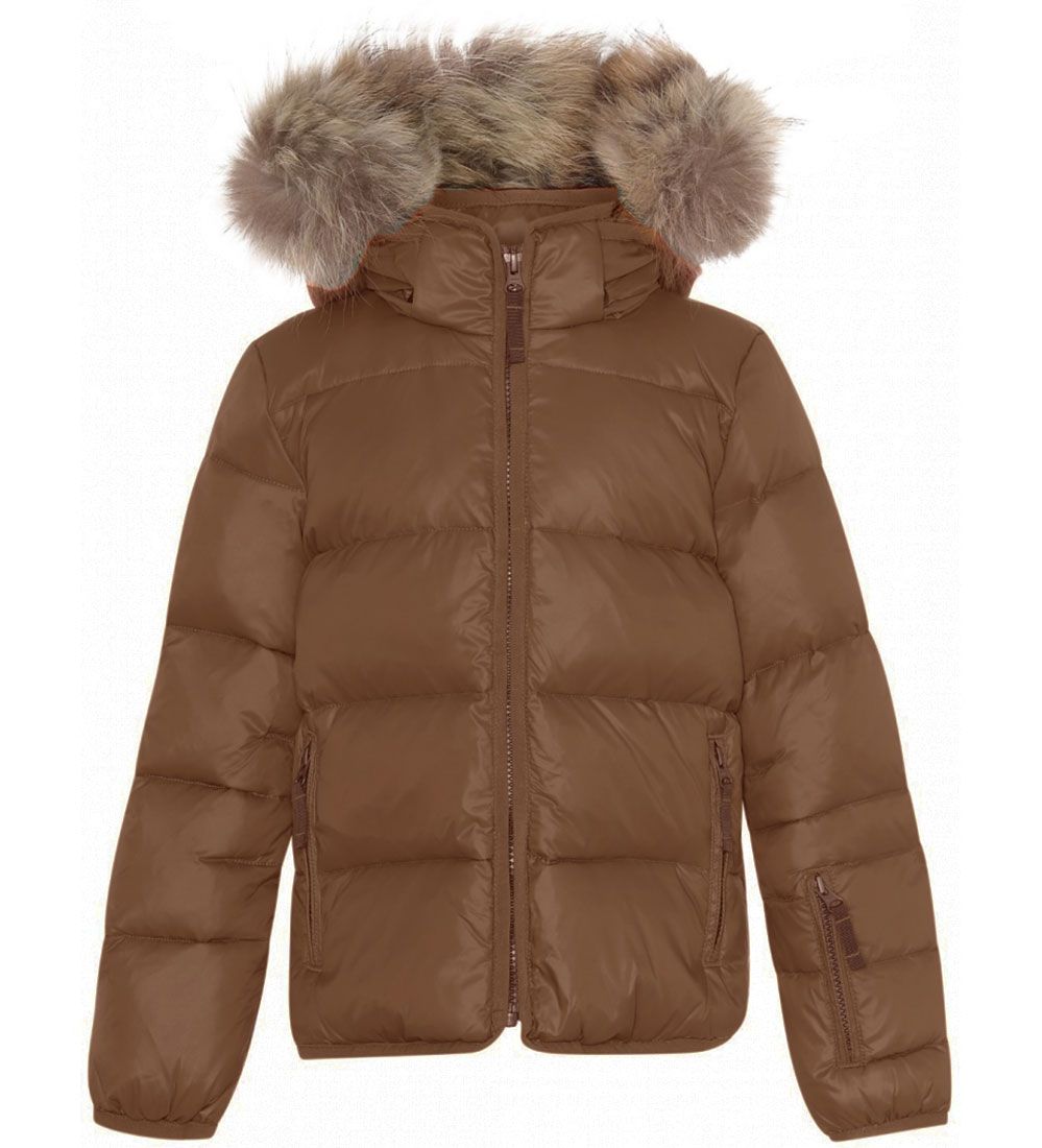 Ver de Terre Down Jacket w. Fur - Brownie