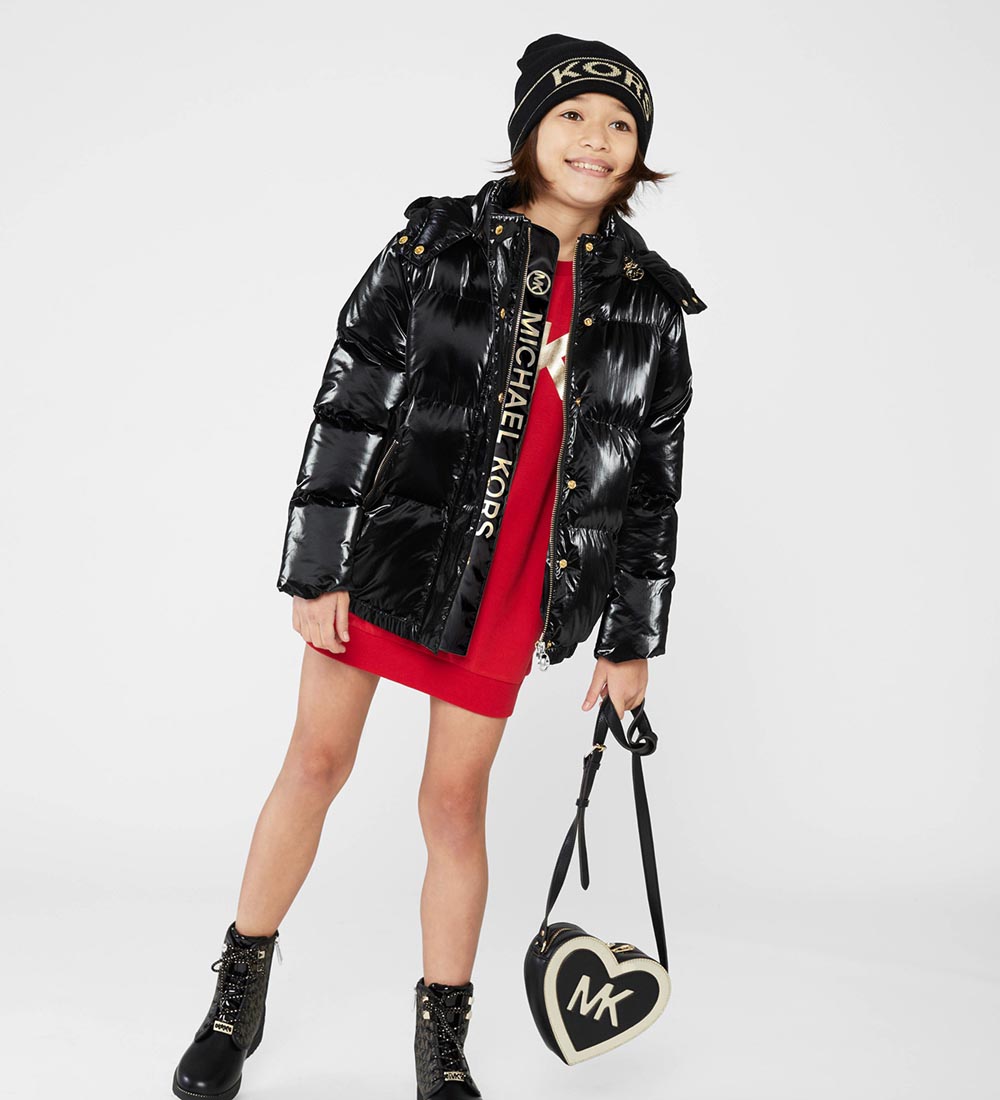 Michael Kors Beanie - Knitted - Black w. Gold
