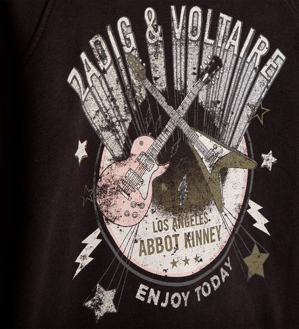 Zadig & Voltaire Sweatshirt - Green Art - Black w. Print