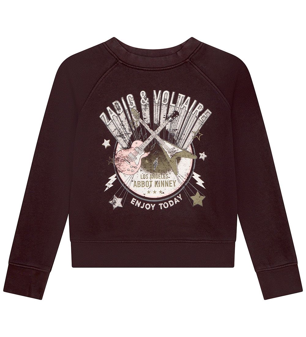 Zadig & Voltaire Sweatshirt - Green Art - Black w. Print