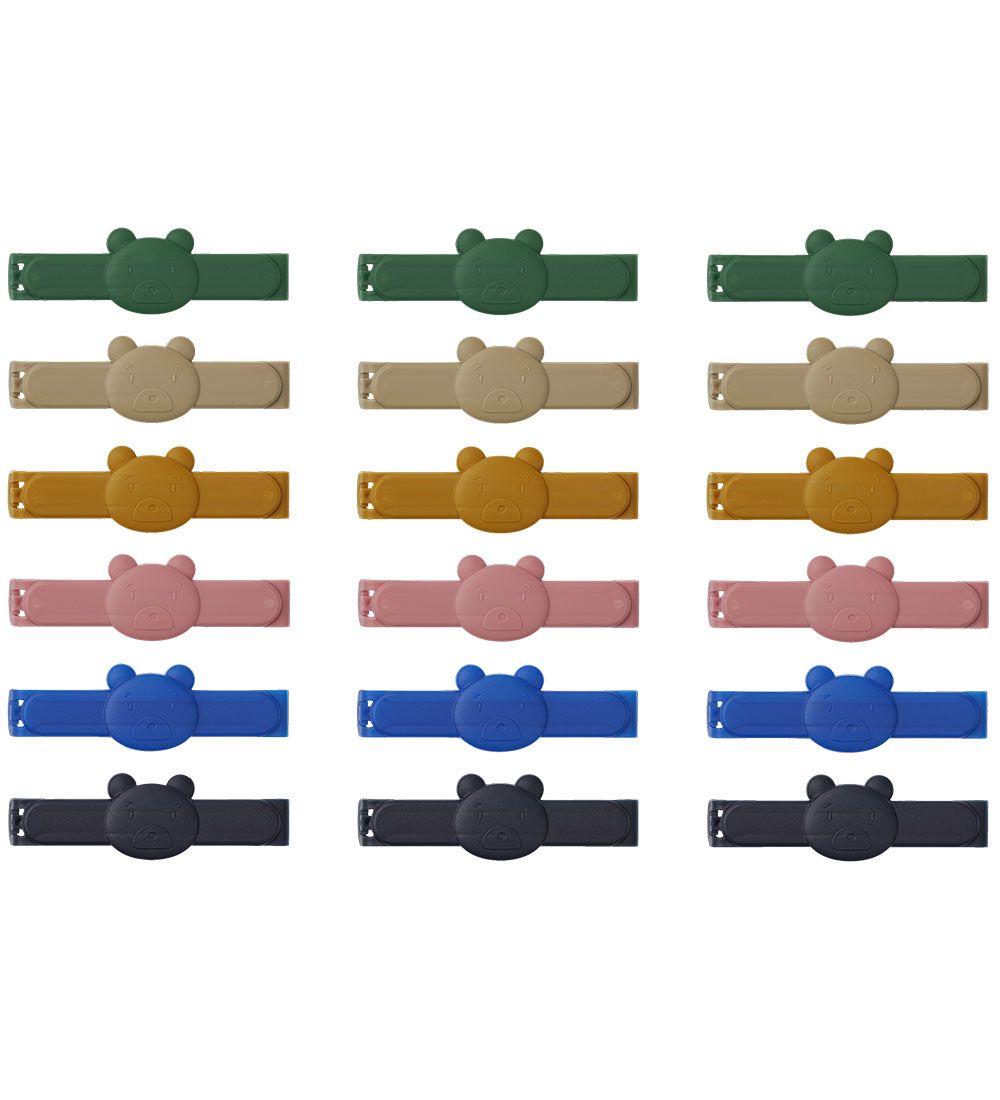 Liewood clips - Gonzo - 18 pcs - Mr. Bear/Eden Multi Mix