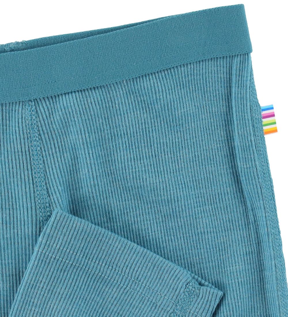 Joha Leggings - Wool/Silk - Rib - Blue