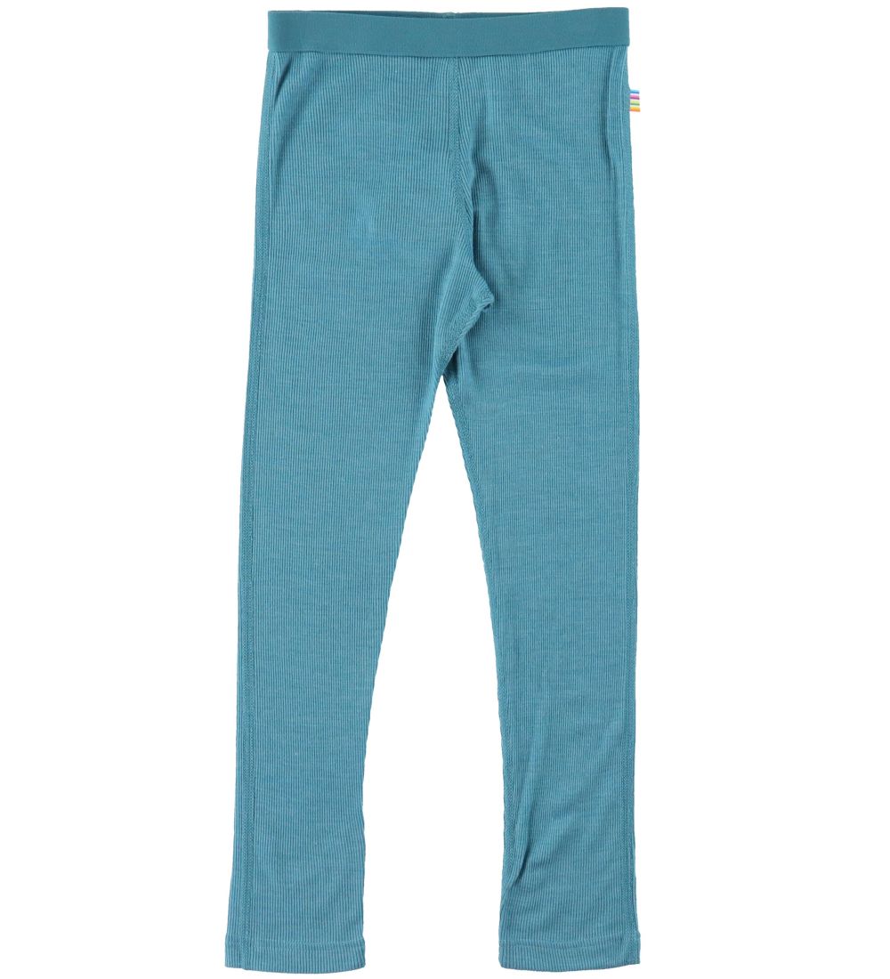 Joha Leggings - Wool/Silk - Rib - Blue