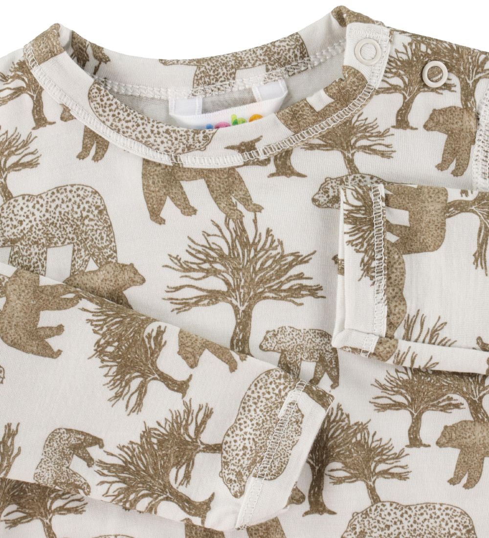 Joha Bodysuit l/s - Wool - Grey w. Bears