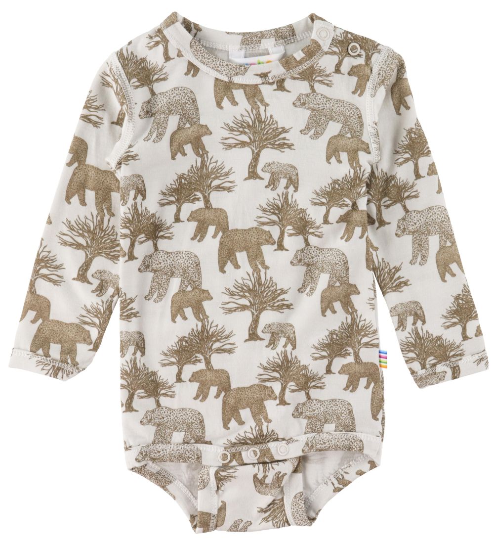 Joha Bodysuit l/s - Wool - Grey w. Bears