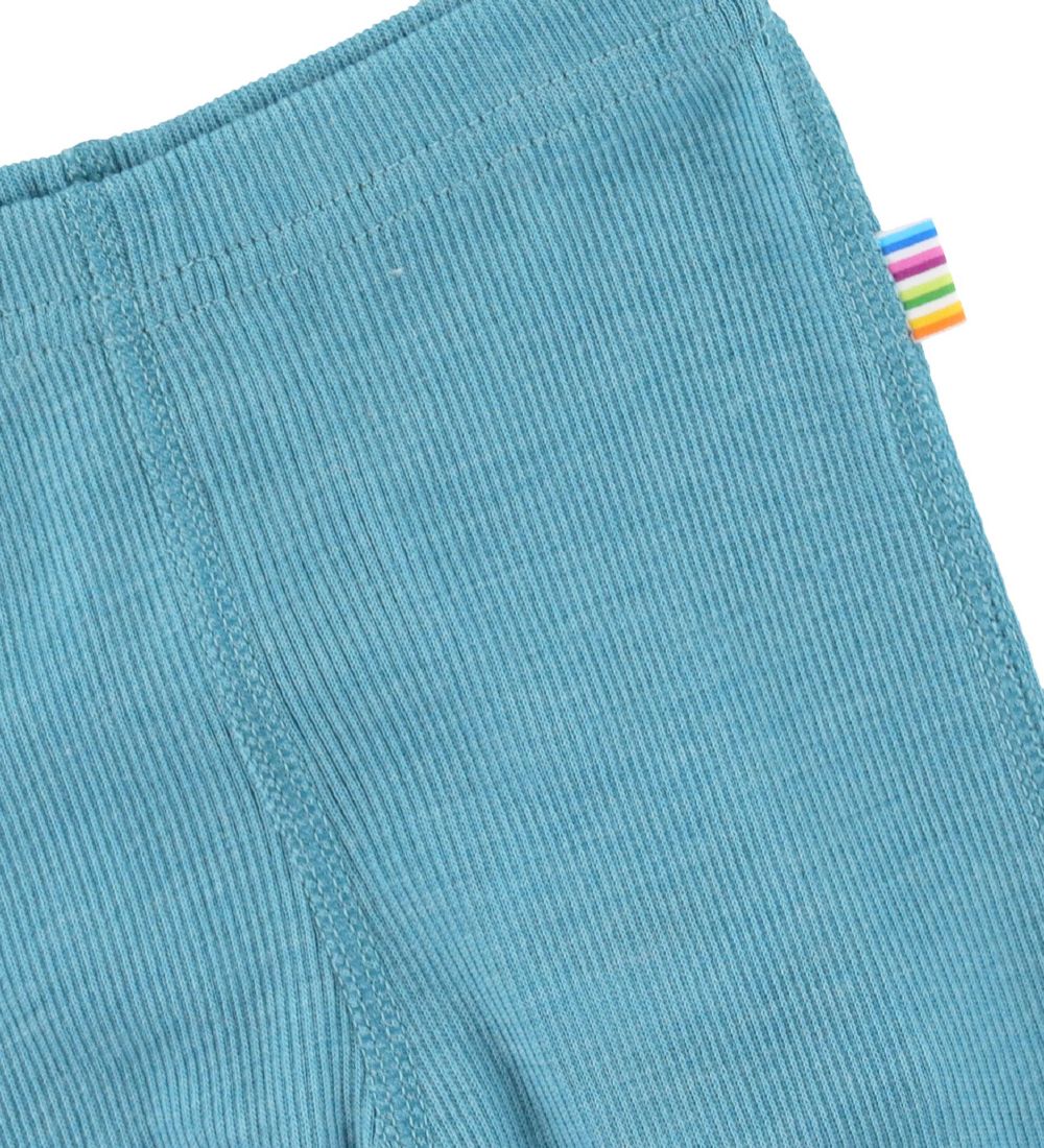 Joha Leggings - ull/Silki - Rib - Blár