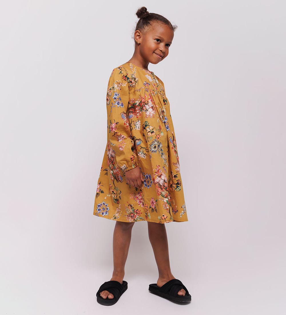 Christina Rohde Dress - Mustard w. Flowers